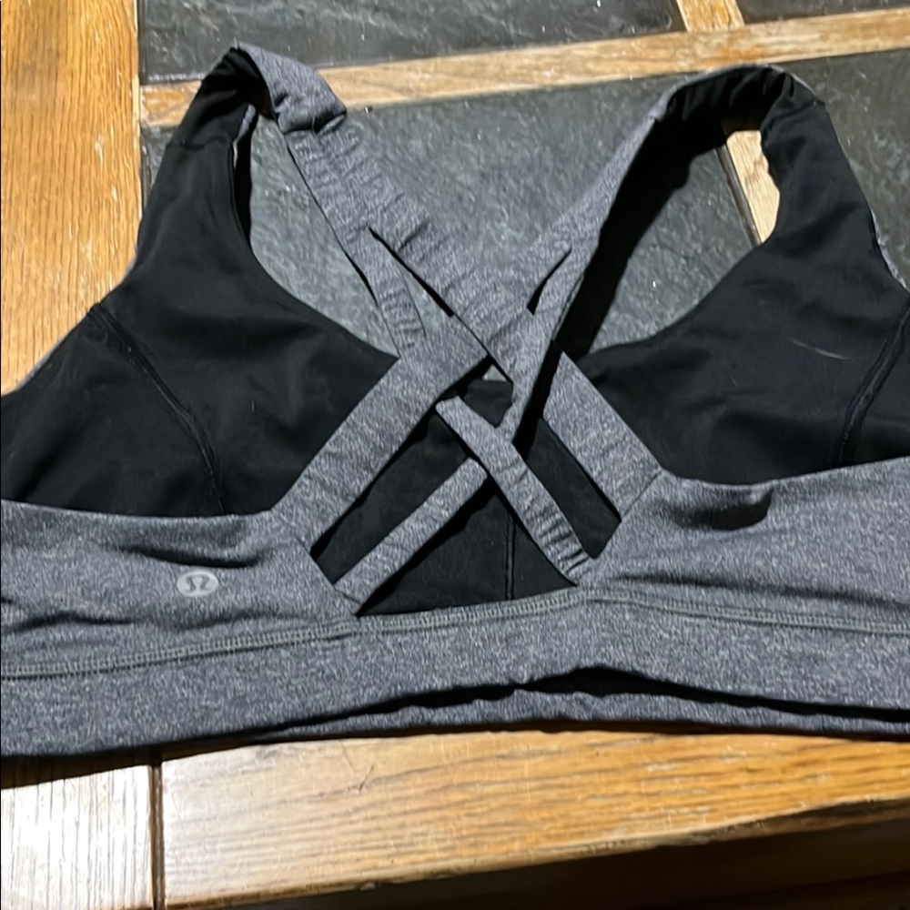 lululemon athletica Gray and Black Sports Bra